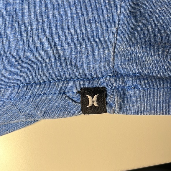 Hurley Premium Fit Cotton-Blend Blue Hurley Logo Short Sleeve Tee - Medium - Picture 12 of 13